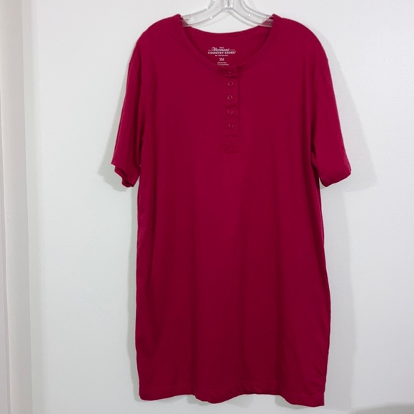 The Vermont Country Store Henley Sleep Shirt Size: S/M - Picture 1 of 5